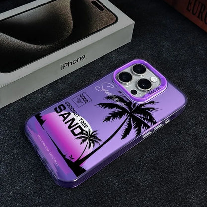 Fashion Beach sunset coconut trees Case