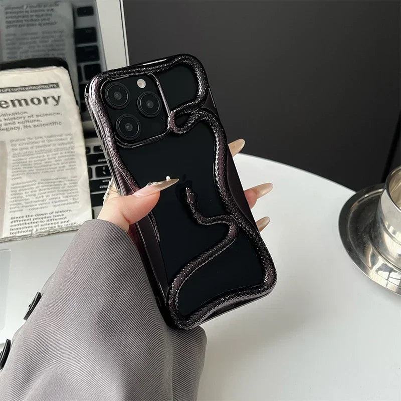 Hollow Snake Plating Phone Case