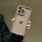 3D Gold Heart Silicone Soft Phone Case