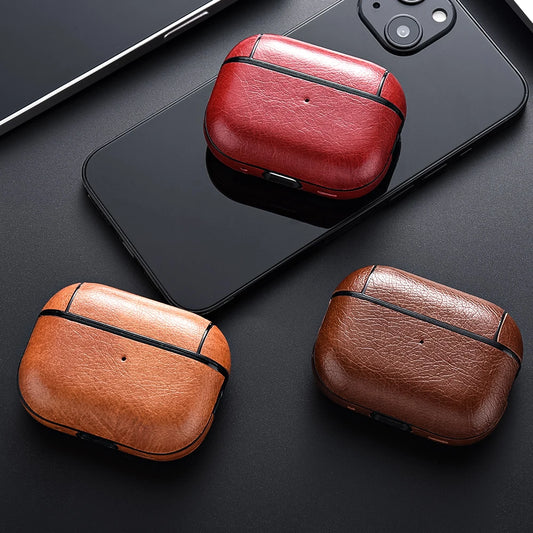 Leather Business Earphone Case