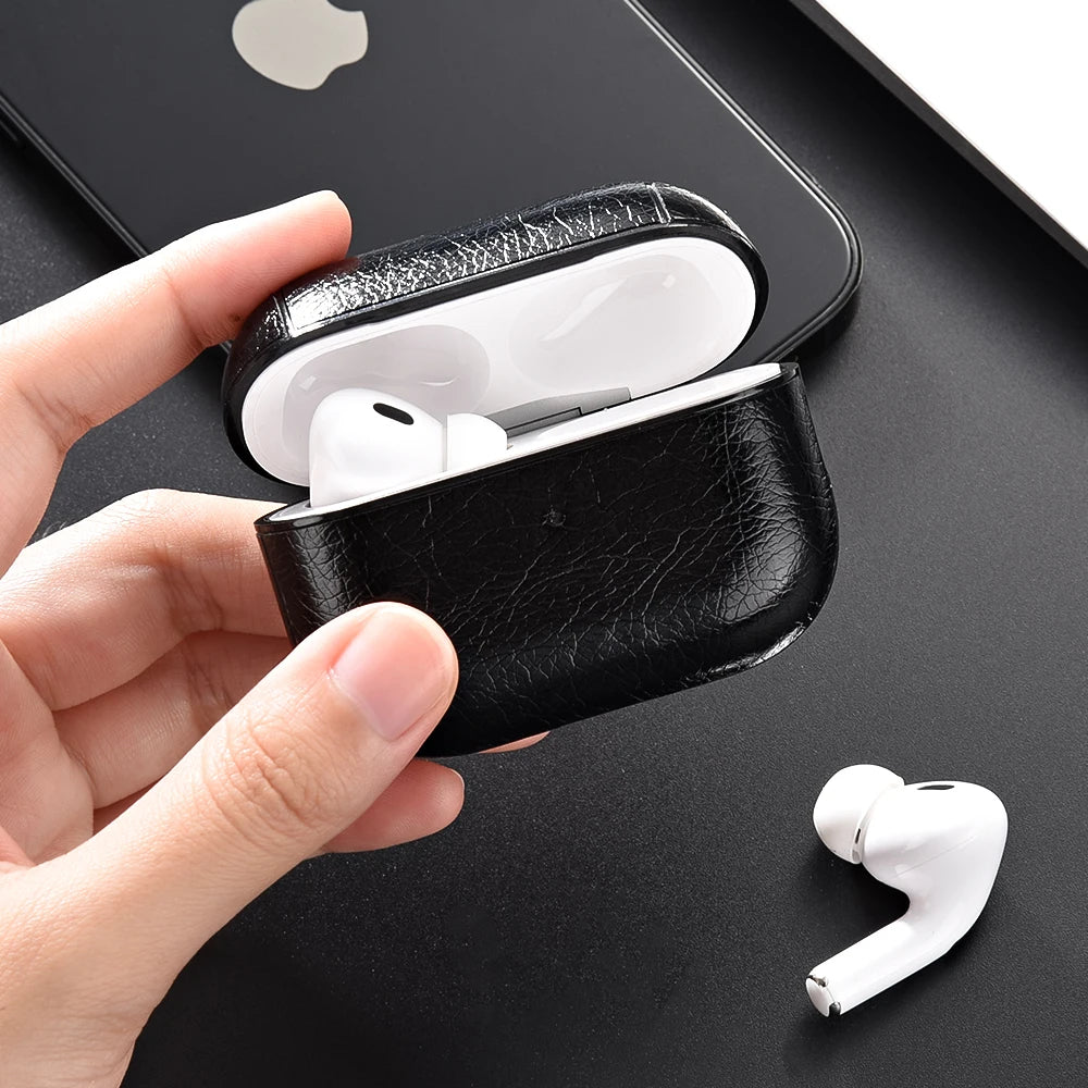 Leather Business Earphone Case