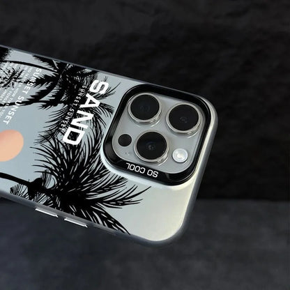 Fashion Beach sunset coconut trees Case