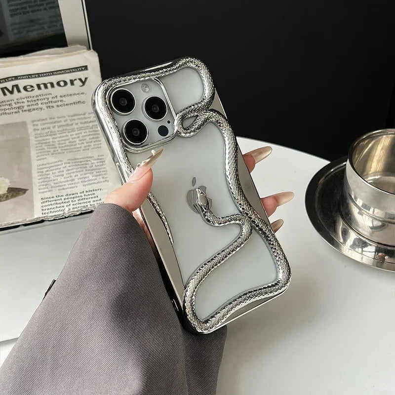 Hollow Snake Plating Phone Case