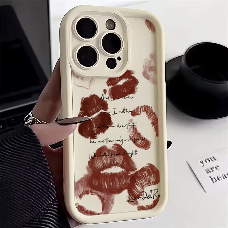 Sexy Girl Red Lips Silicone Case